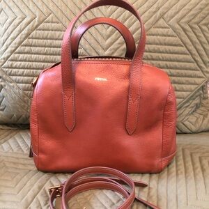Fossil Leather Handbag